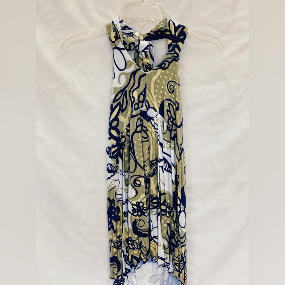 Manuhealii Vintage Blue/Green Mini Dress